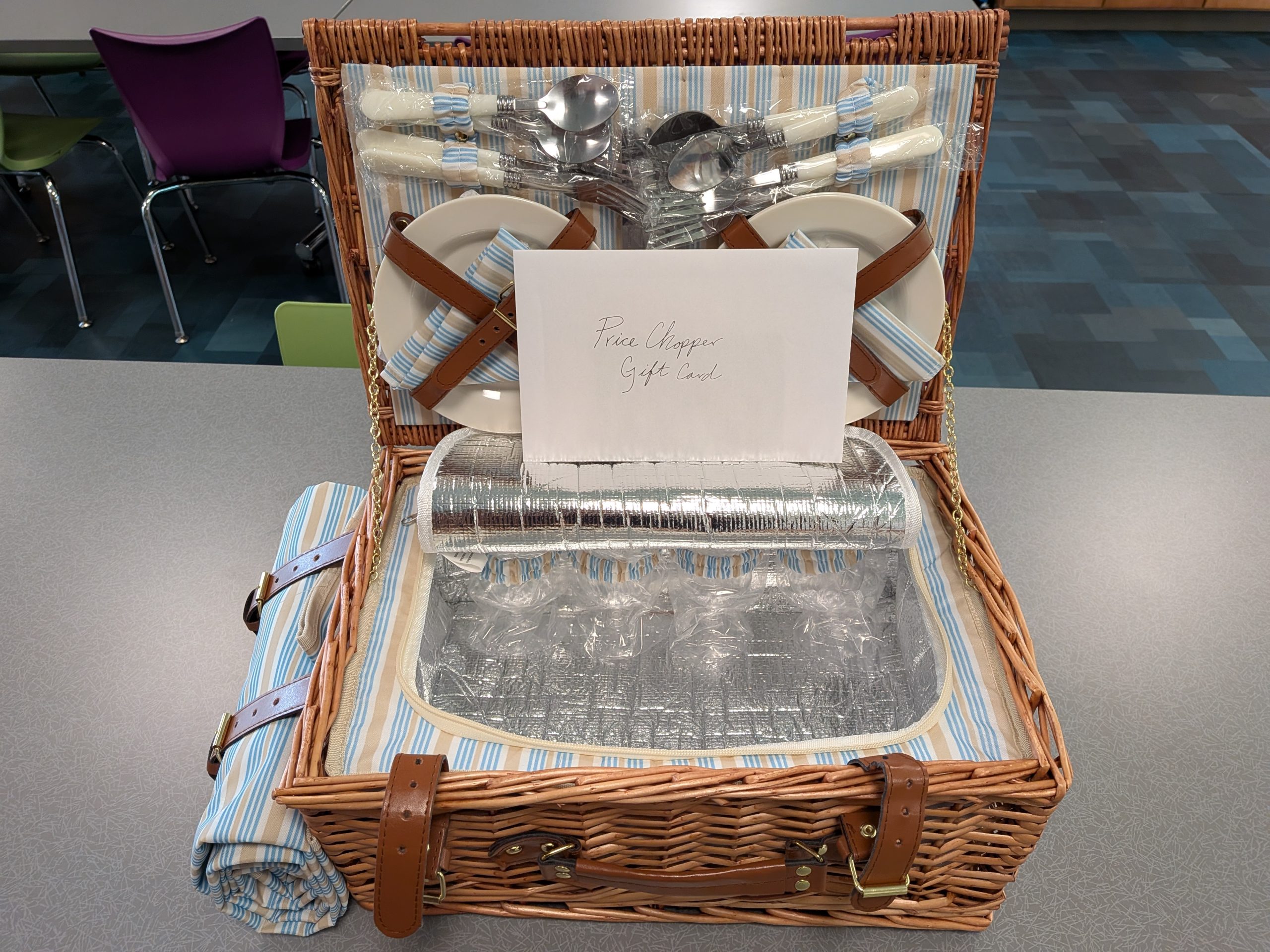 Day Out at the Museum picnic basket with all prizes
