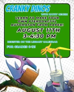 3 (2) Image of Pterodactyl reading and a pterodactyl STEM project: a dinosaur automaton.