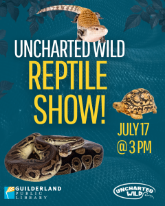 7.17 Uncharted Wild A snake, lizard and tortoise are in front of a scaled background overlayed in blue