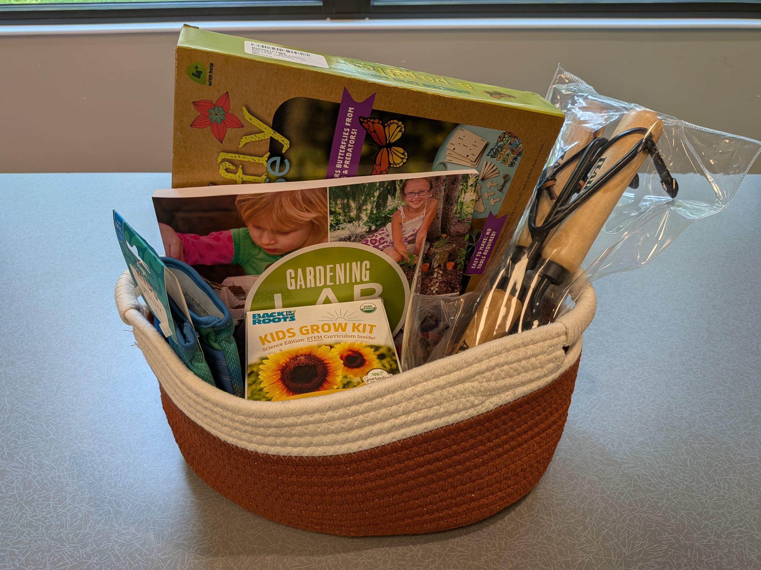 Grow It basket filled with all prizes