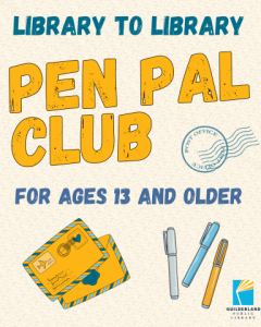 Pen Pal Club for Ages 13 and up