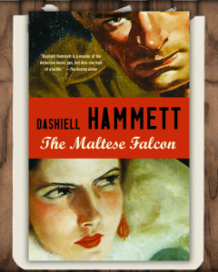 Mystery Book Club May book cover. The Maltese Falcon