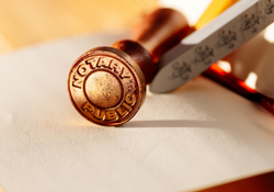 Image of notary public stamp and seal wax