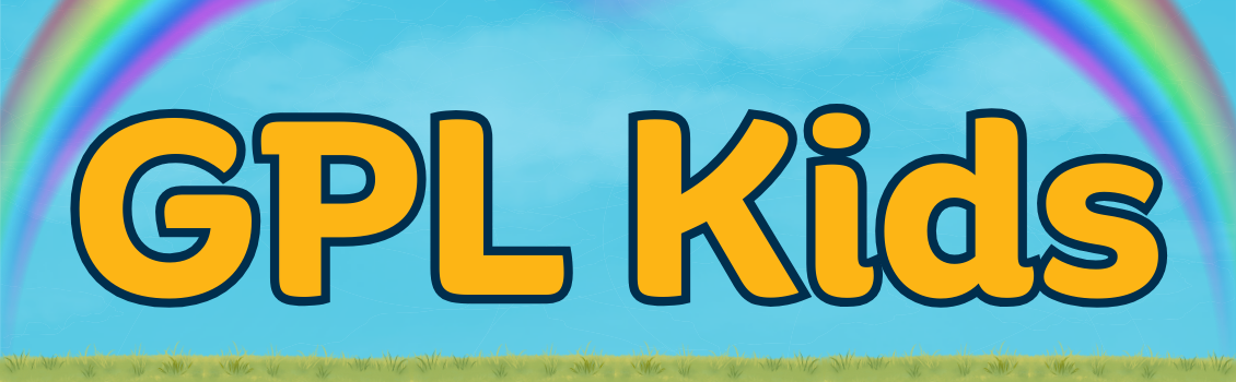 GPL Kids blue banner with rainbow