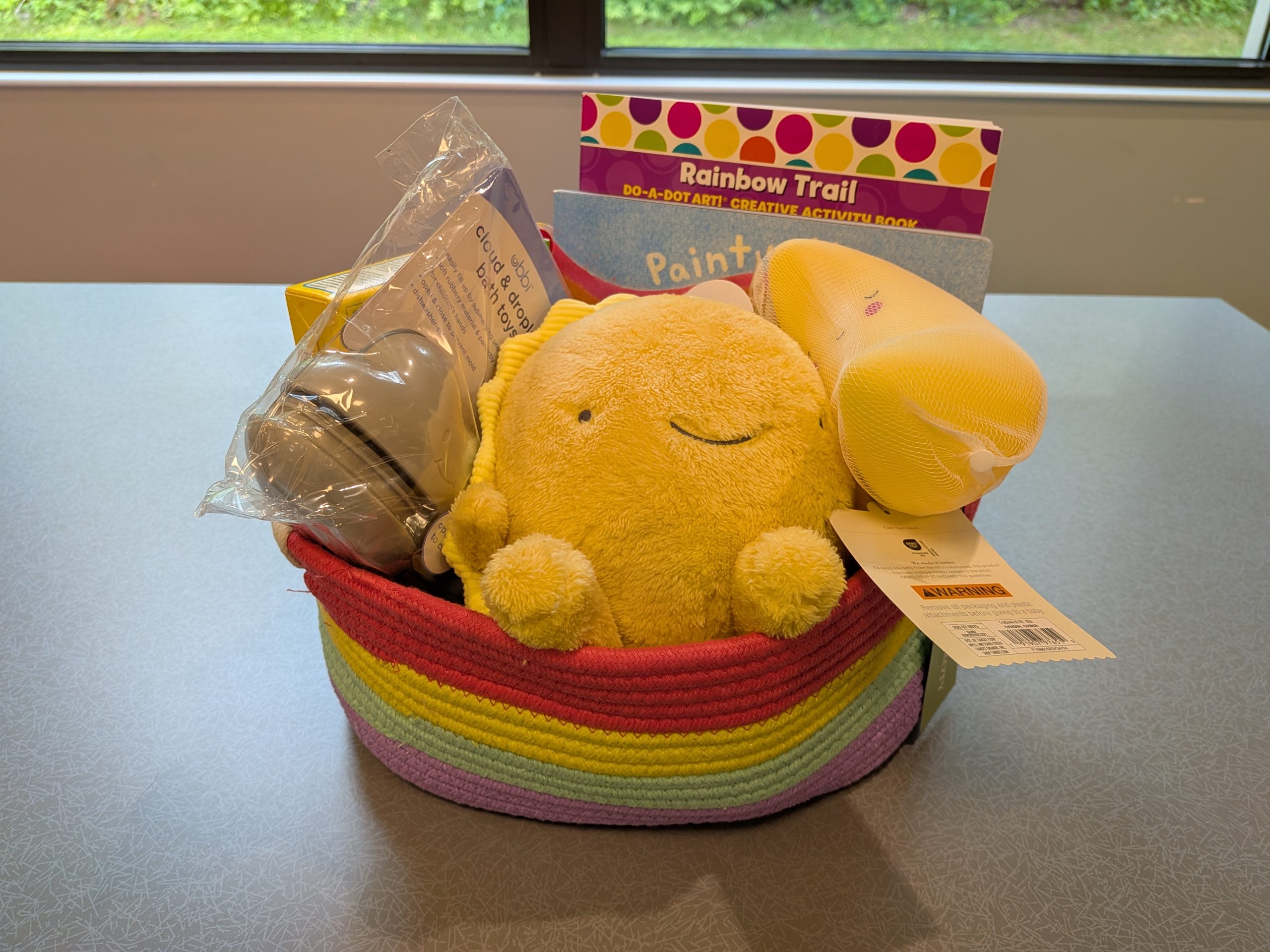 Sky Friends Basket filled with all prizes