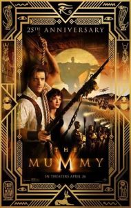 s-l400 Image of the Mummy Movie poster. Actors on screen overlaying hieroglyphics.